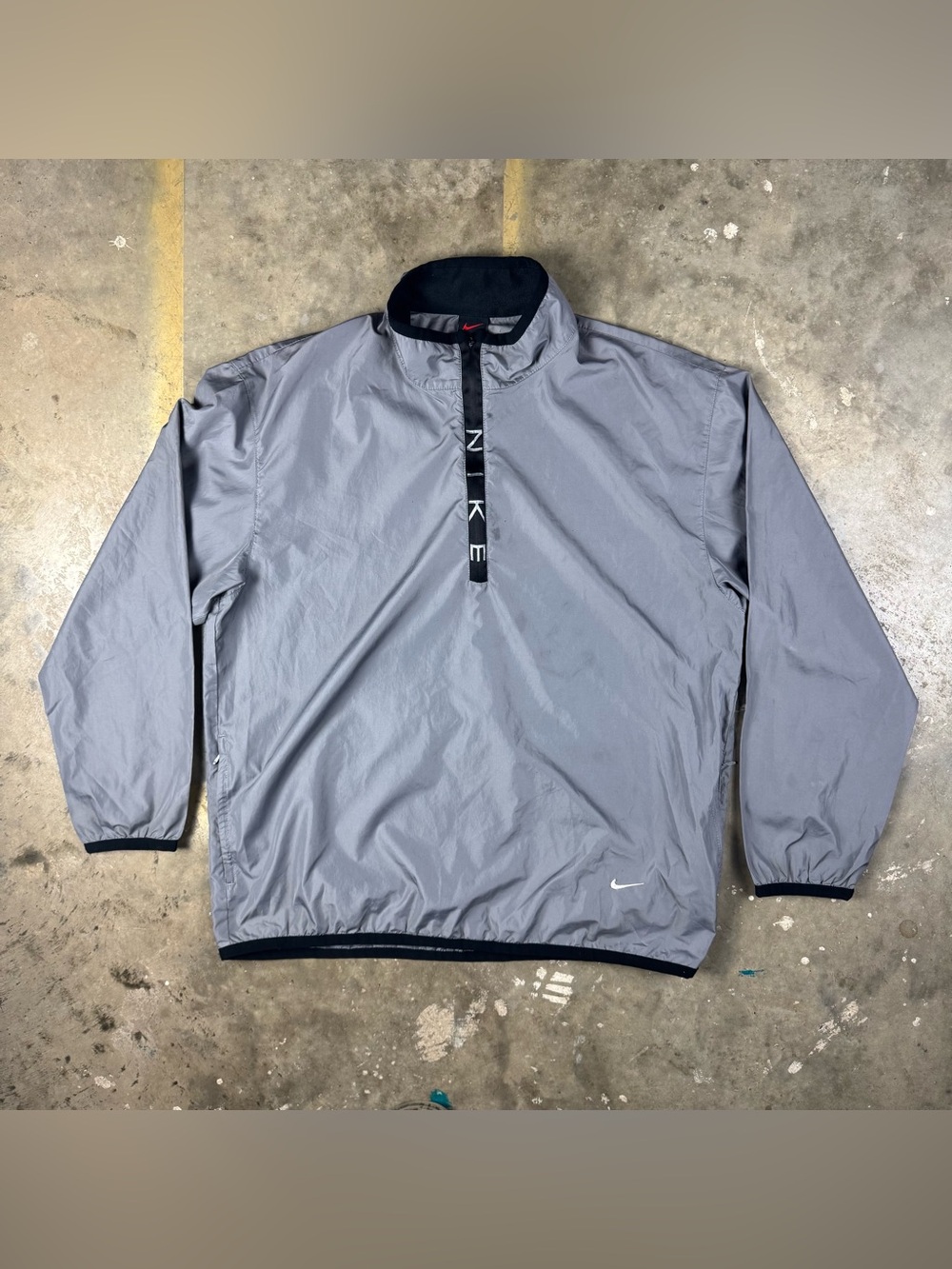 Vintage Nike Windbreaker Sz Large Quarter Zip 1990s 2000s Y2K Techwear Gorpcore